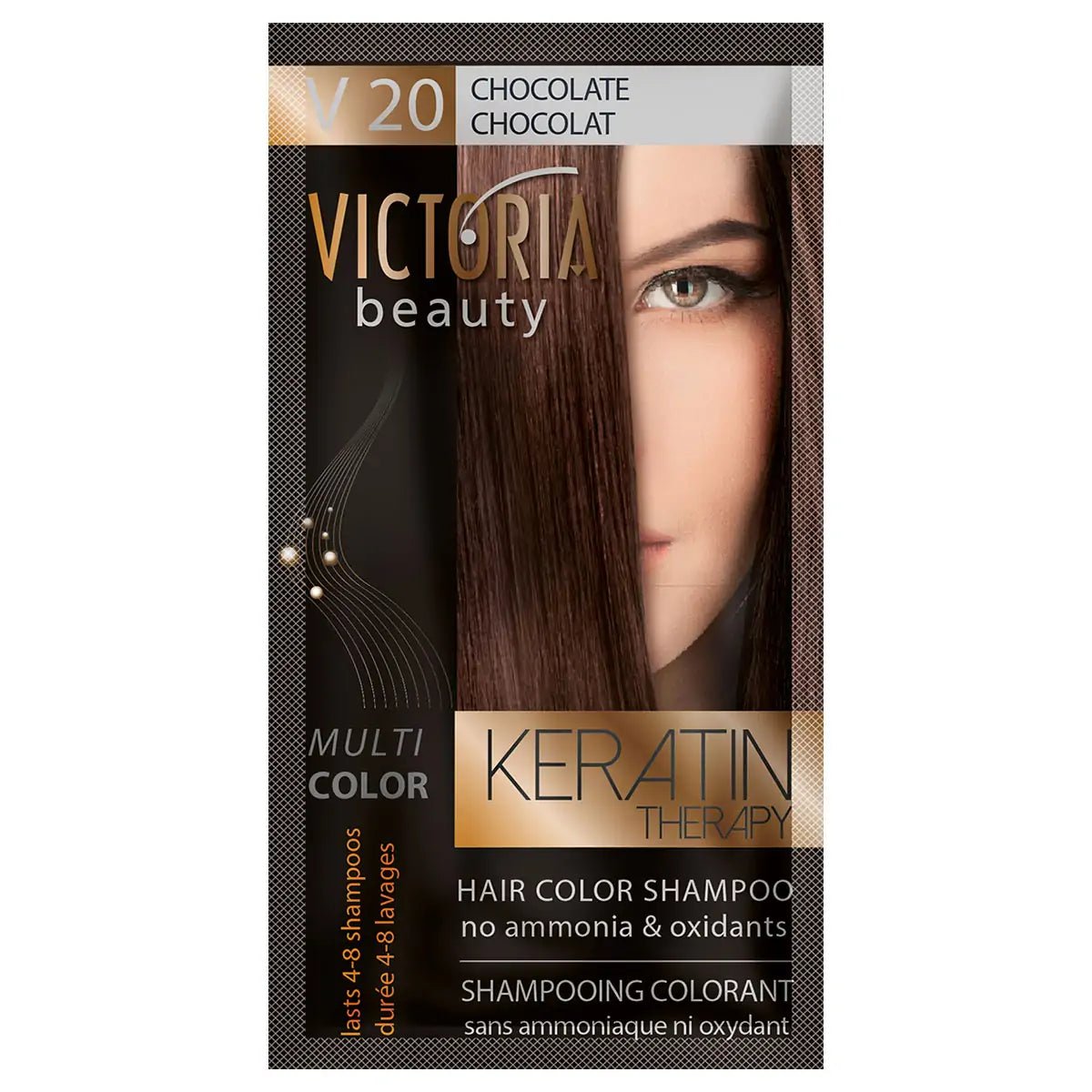 №20 Шампоан оцветител - боя за коса без амоняк - ШОКОЛАД 40ml - CAMCO Ltd.