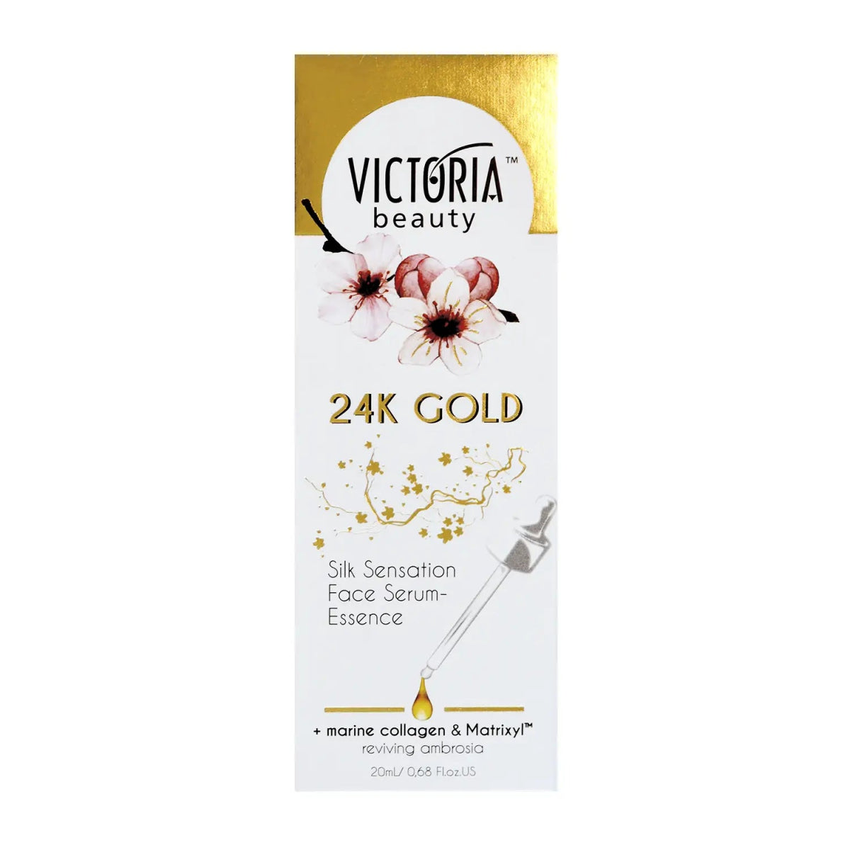 24K GOLD Луксозен серум за лице с хиалуронова киселина, злато, морски колаген и матриксил 20ml - CAMCO Ltd.