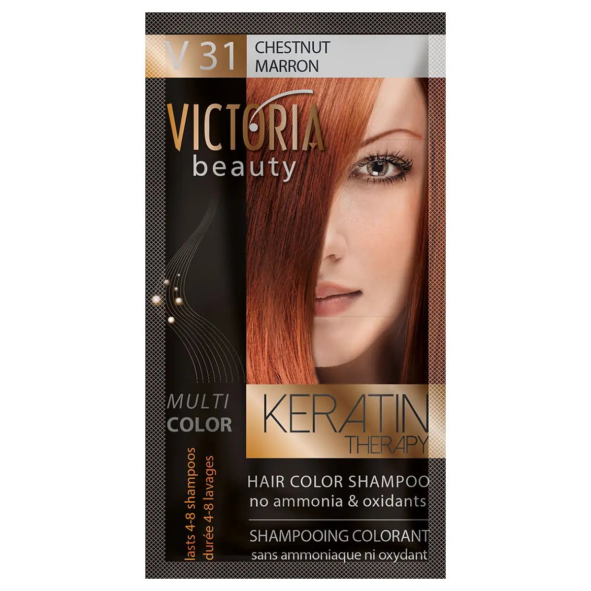 №31 Шампоан оцветител - боя за коса без амоняк - КЕСТЕН 40ml - CAMCO Ltd.