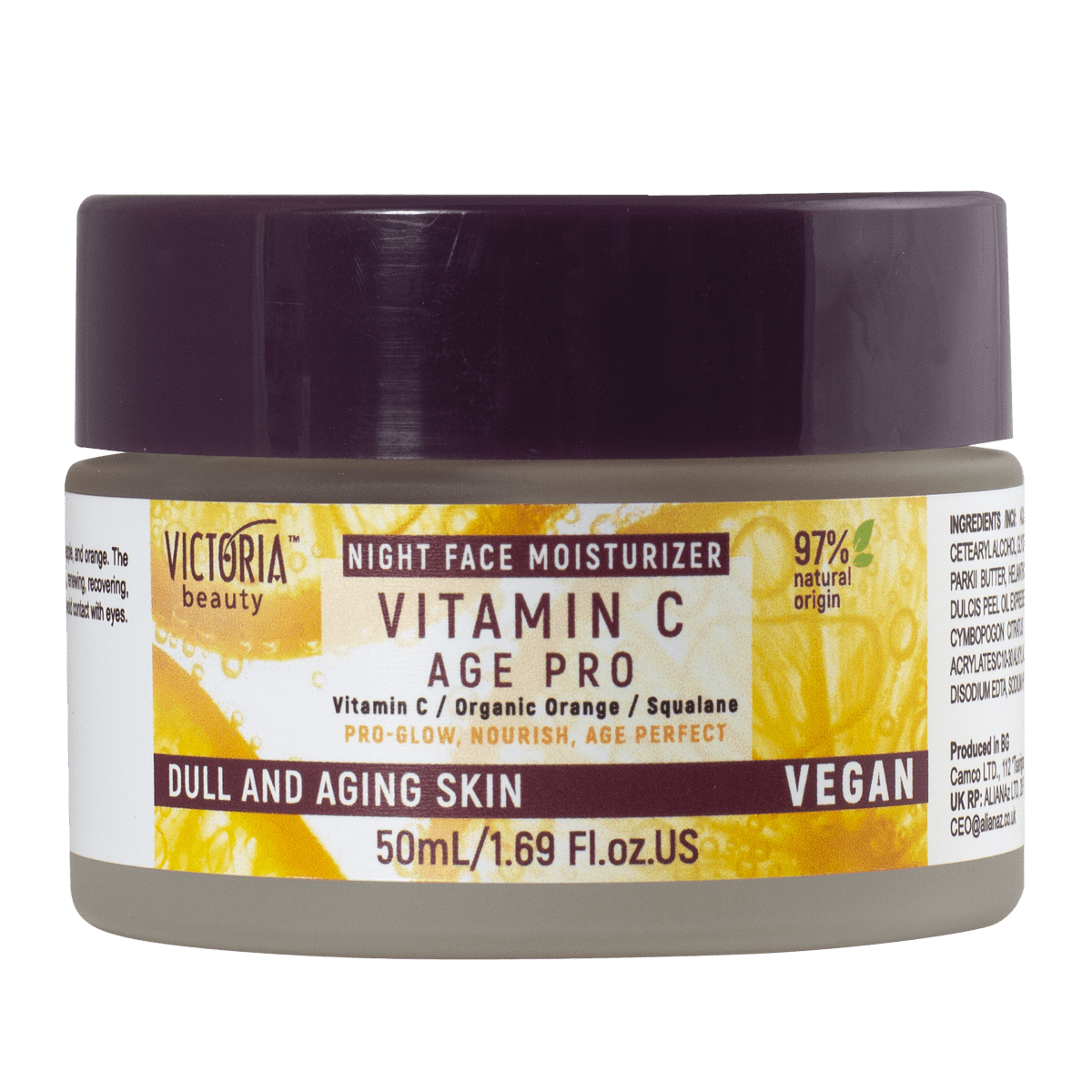 Age Pro Нощен крем за лице против бръчки с витамин C и сквалан 50ml - CAMCO Ltd.