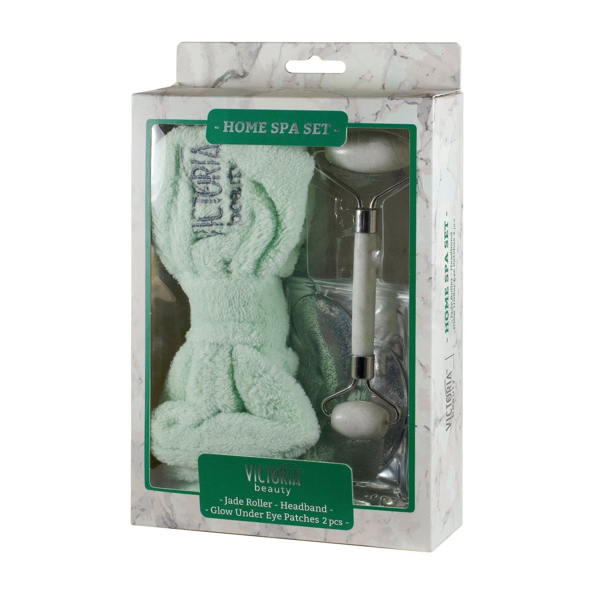 Комплект за спа у дома - 1бр. масажен ролер за лице, 1бр. лента за глава, 1бр. пачовете за под очи - CAMCO Ltd.