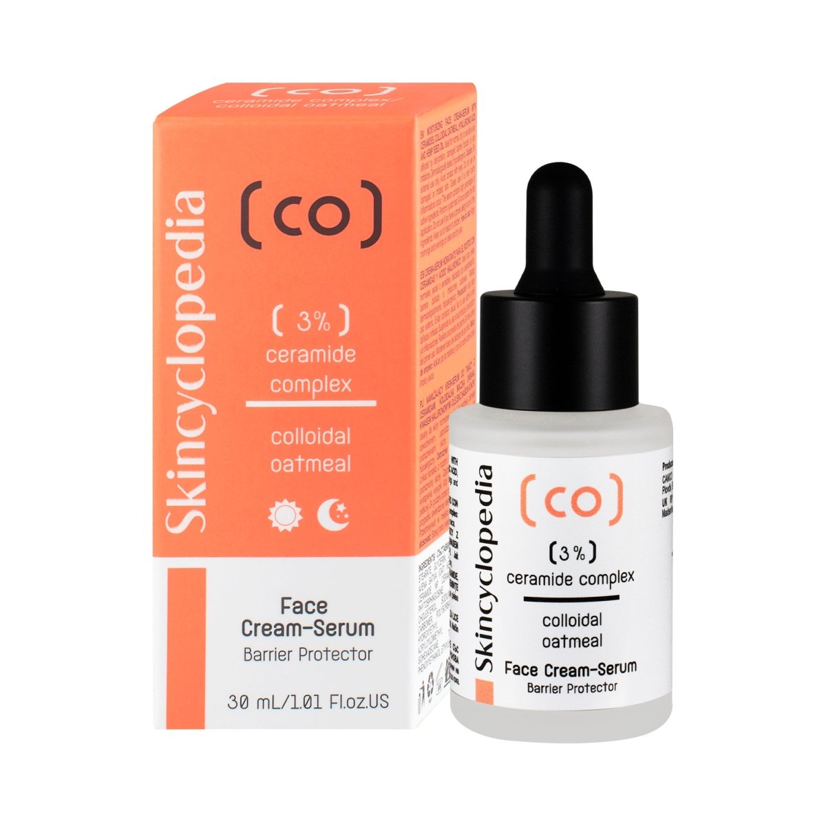 Kонцентриран овлажняващ крем - серум за лице с 3% серамиден комплекс + колоиден овес 30ml - CAMCO Ltd.