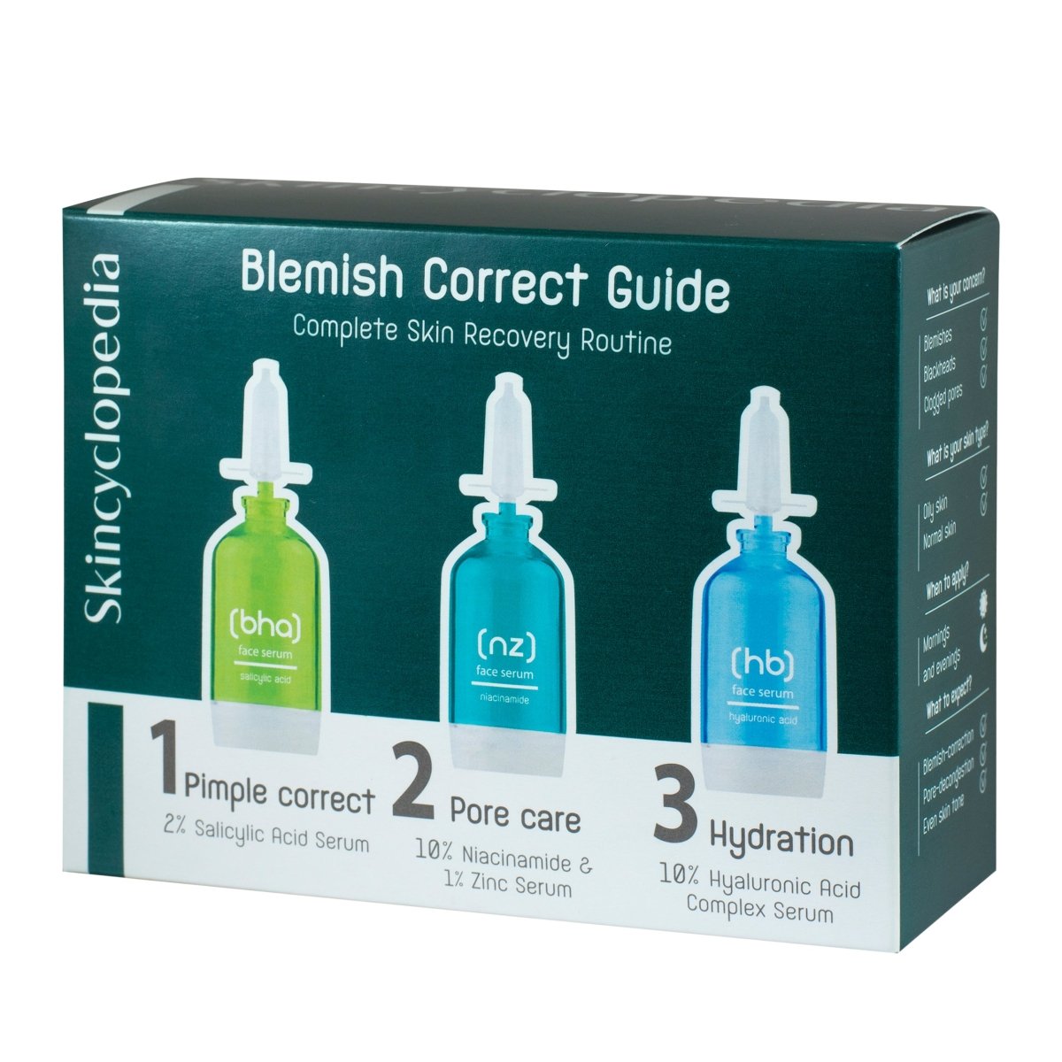 Козметичен комплект - наръчник Blemish Correct за коригиране на несъвършенства, 3x15ml - CAMCO Ltd.