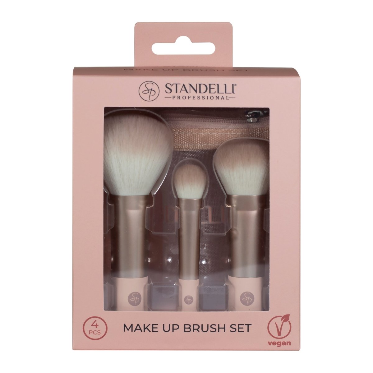 Козметичен комплект за път - четки за грим 3бр. + несесер - CAMCO Ltd.