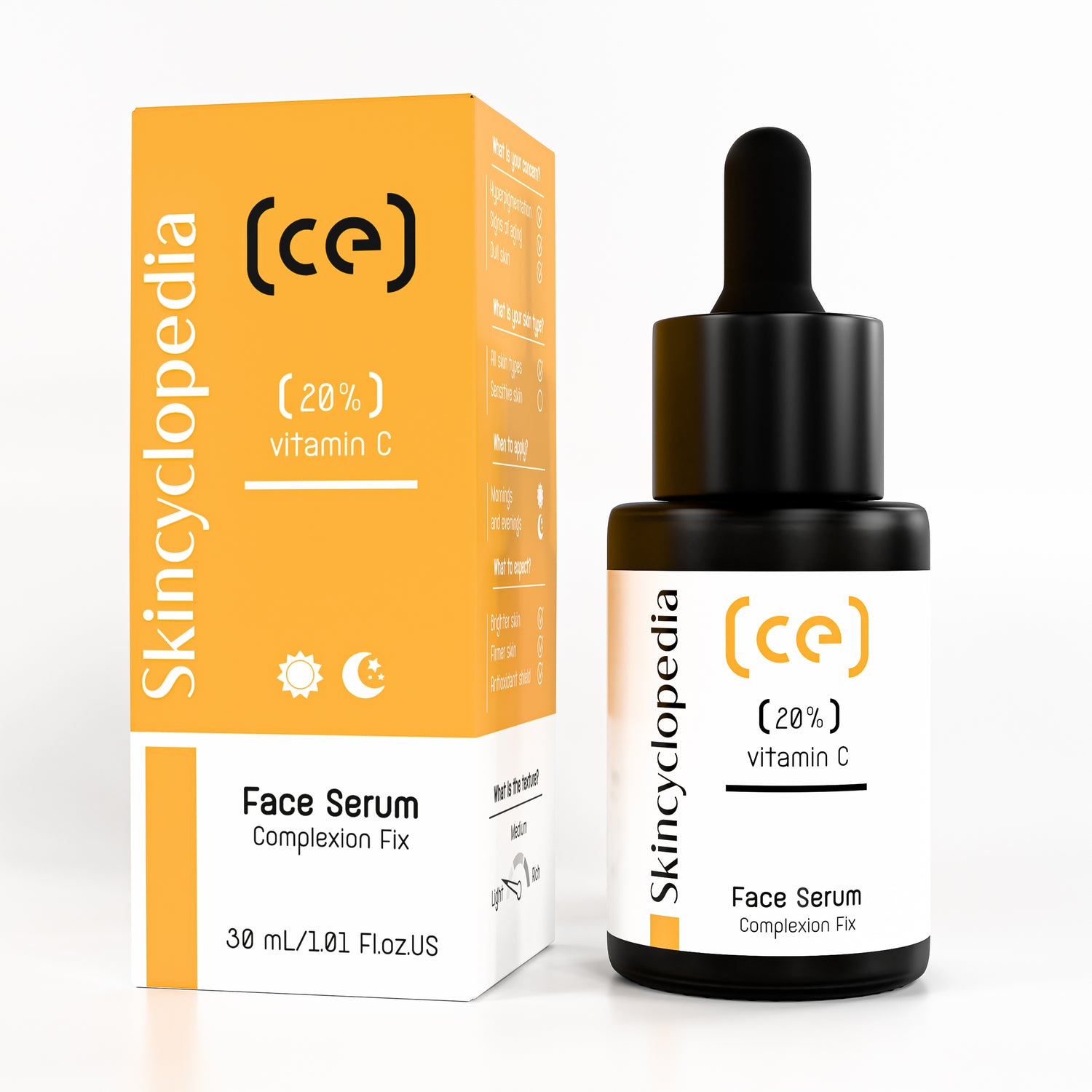 Concentrated facial serum with 20% vitamin C 30ml
