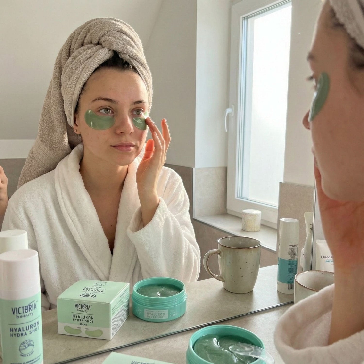 Hydra Shot Hydrogel eye patches with hyaluronic acid, aloe vera, niacinamide and green tea, 60pcs.