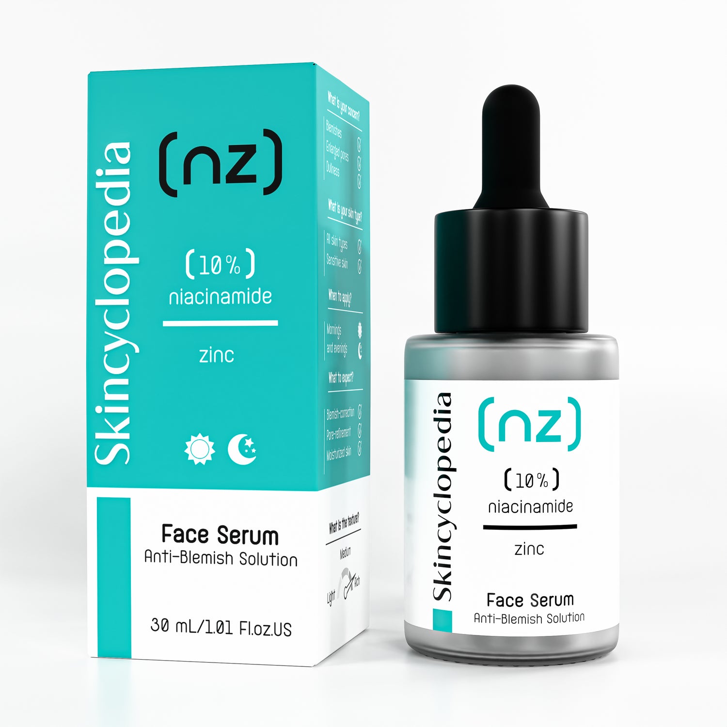 Concentrated facial serum with 10% niacinamide and 1% zinc 30ml