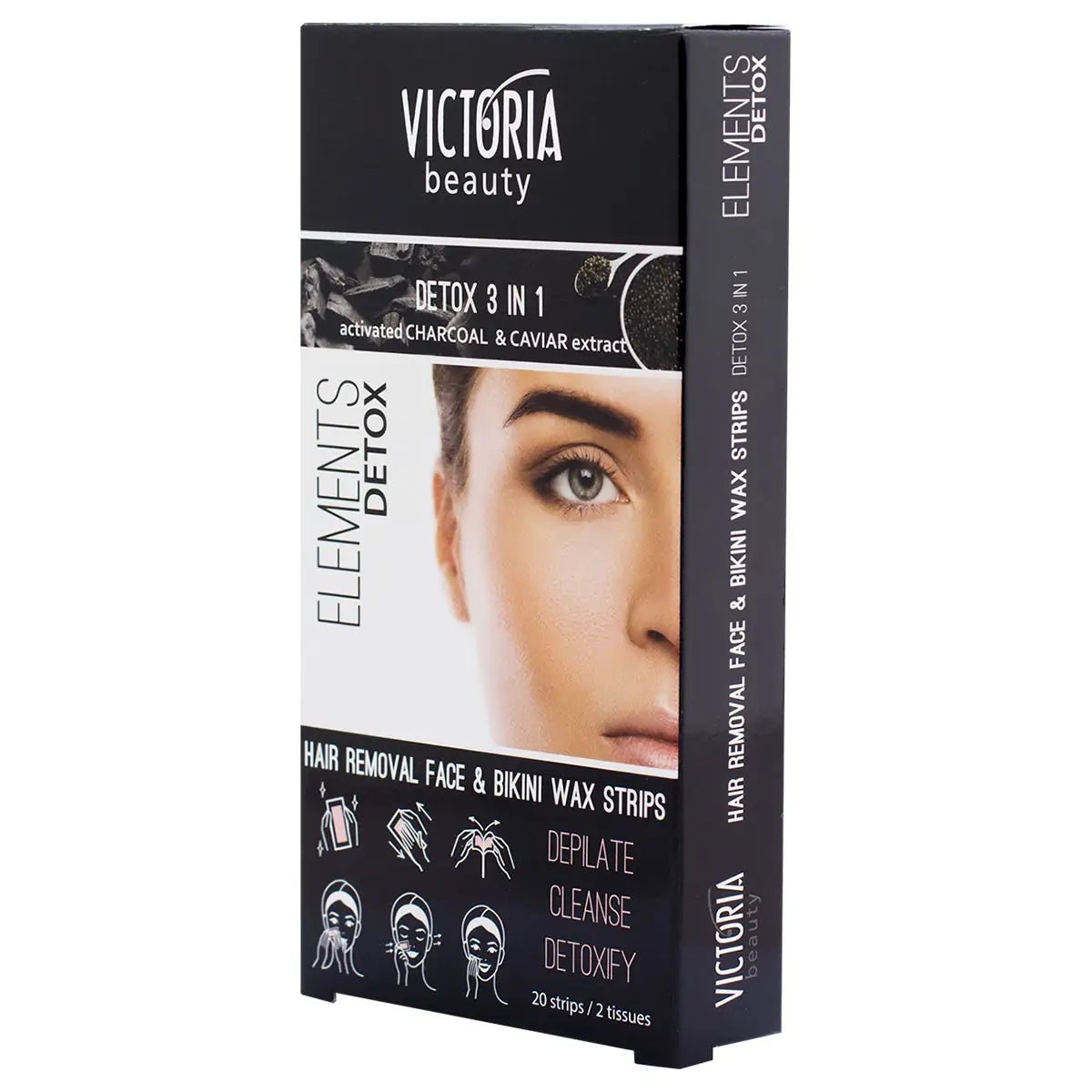 Детокс ленти за депилация на лице с активен въглен 20бр - CAMCO Ltd.