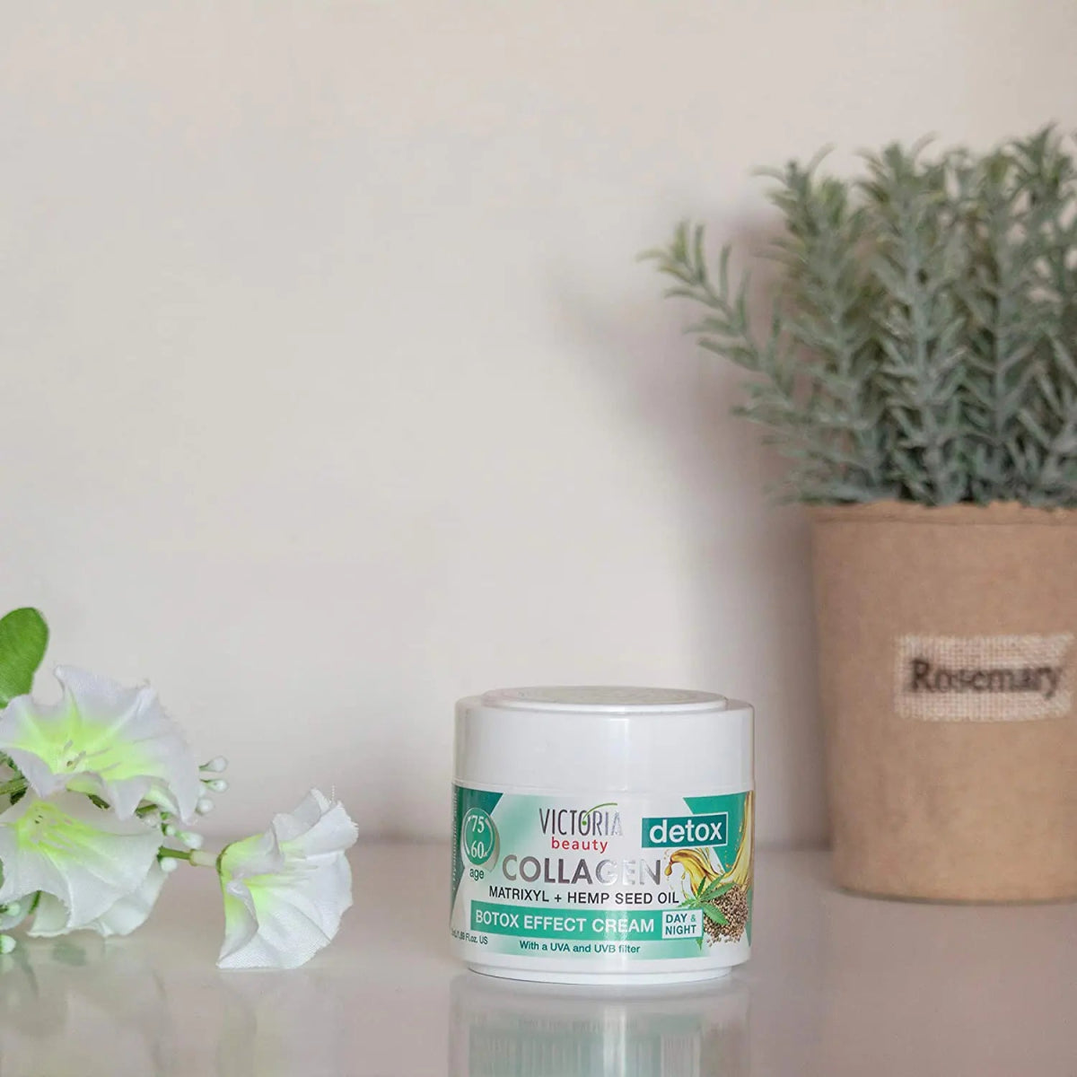 Дневен и нощен крем за лице с ботокс ефект с колаген, хиалурон и Matrixyl™ и масло от коноп 50ml - CAMCO Ltd.