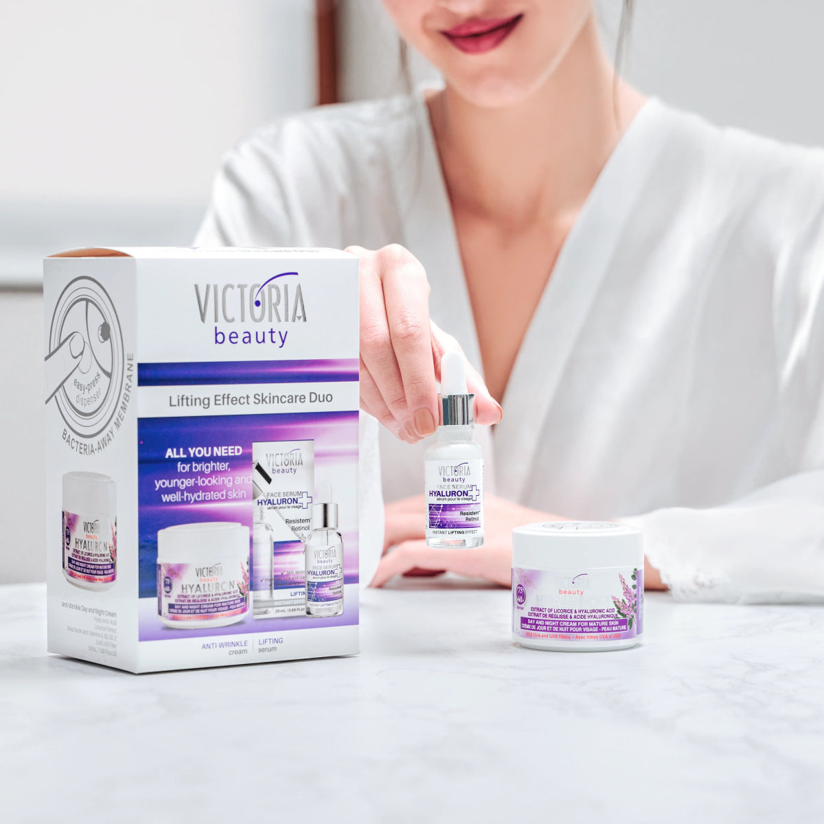 Дневен и нощен крем за лице с хиалуронова киселина и женско биле, с UVA и UVB филтри 50ml - CAMCO Ltd.