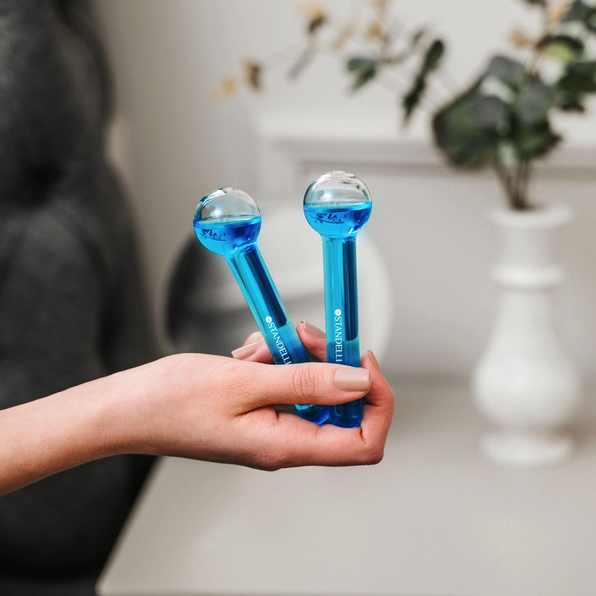 Дуо сферични масажори - ролери за лице за хладен масаж, 2бр - CAMCO Ltd.