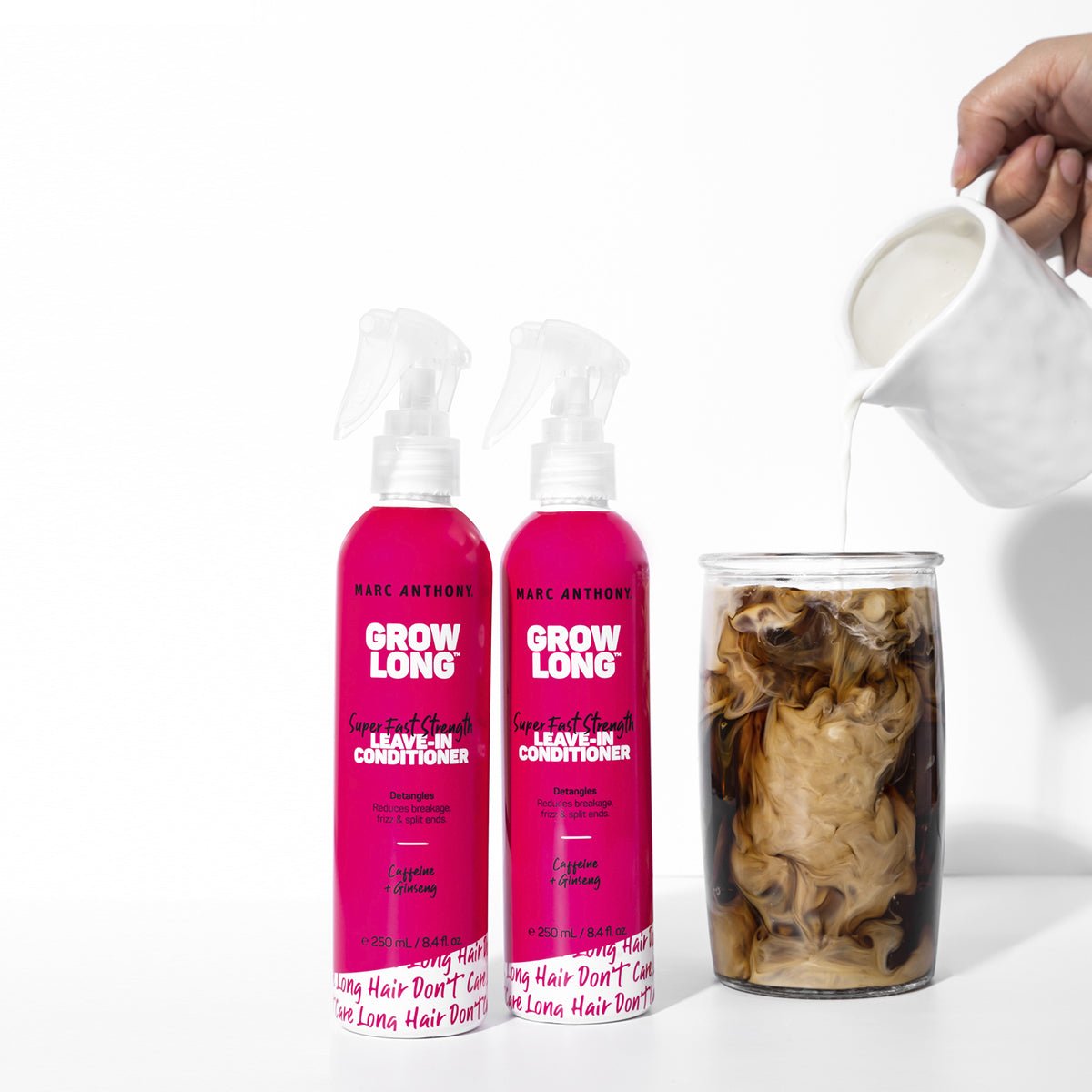 Grow Long Спрей - балсам за растеж и дължина без отмиване обогатен с кофеин, джинджифил и витамин Е 250ml - CAMCO Ltd.