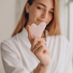 GUA SHA Масажен камък Гуа Ша от розов кварц, 1бр. - CAMCO Ltd.