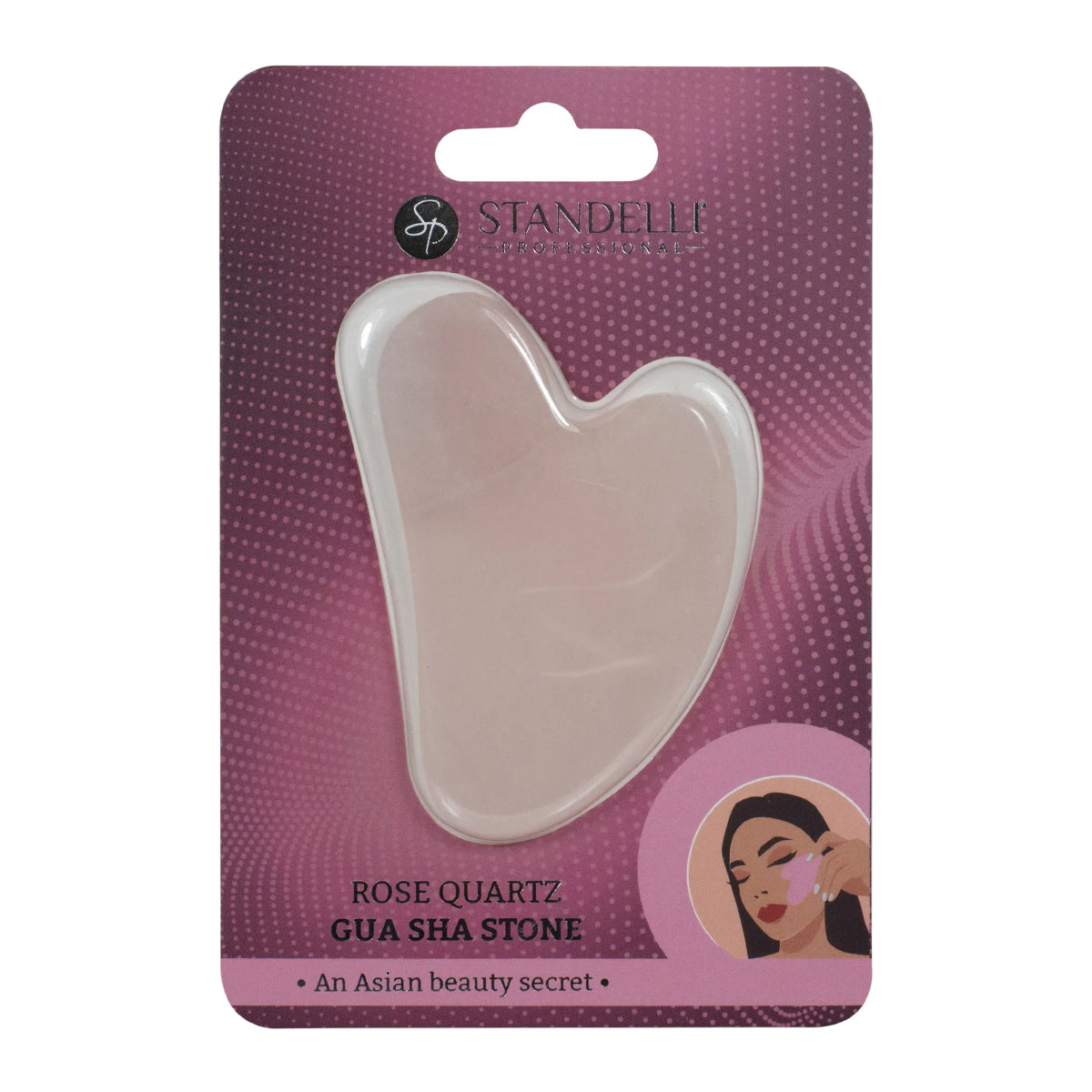 GUA SHA Масажен камък Гуа Ша от розов кварц, 1бр. - CAMCO Ltd.