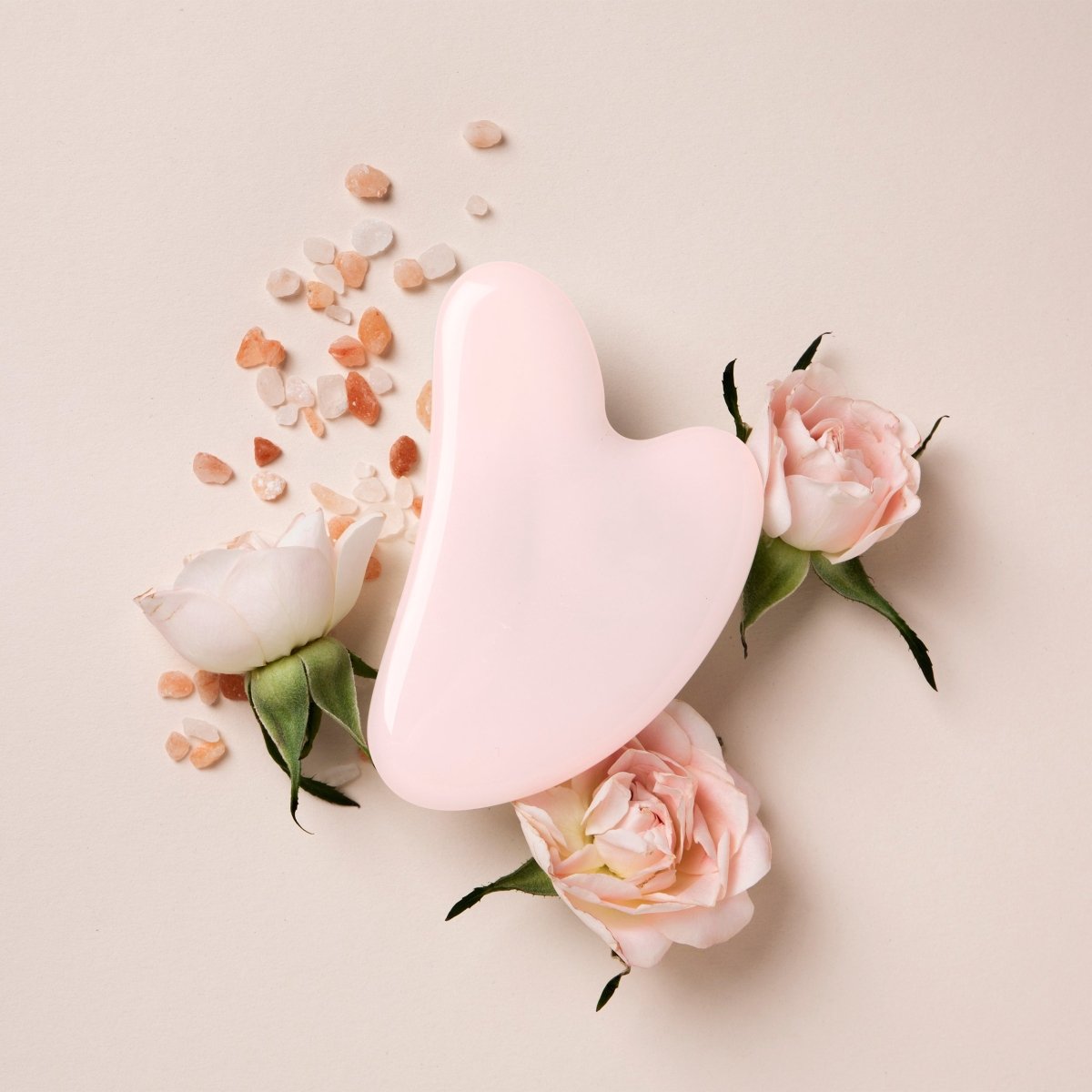 GUA SHA Масажен камък Гуа Ша от розов кварц, 1бр. - CAMCO Ltd.