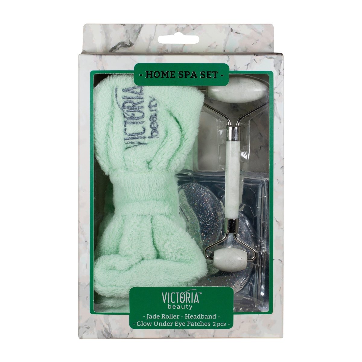 Комплект за спа у дома - 1бр. масажен ролер за лице, 1бр. лента за глава, 1бр. пачовете за под очи - CAMCO Ltd.