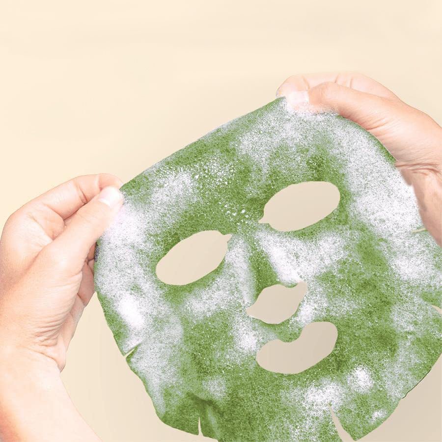 Корейска козметика дълбоко почистваща кислородна маска за лице със зелен чай и комплекс от 10 хидратиращи суперхрани - CAMCO Ltd.