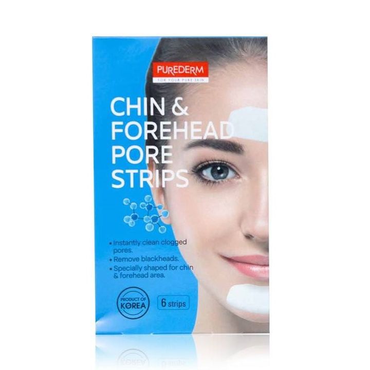 Корейска козметика дълбоко почистващи ленти за зоната на брадата и челото - 6 бр. - CAMCO Ltd.