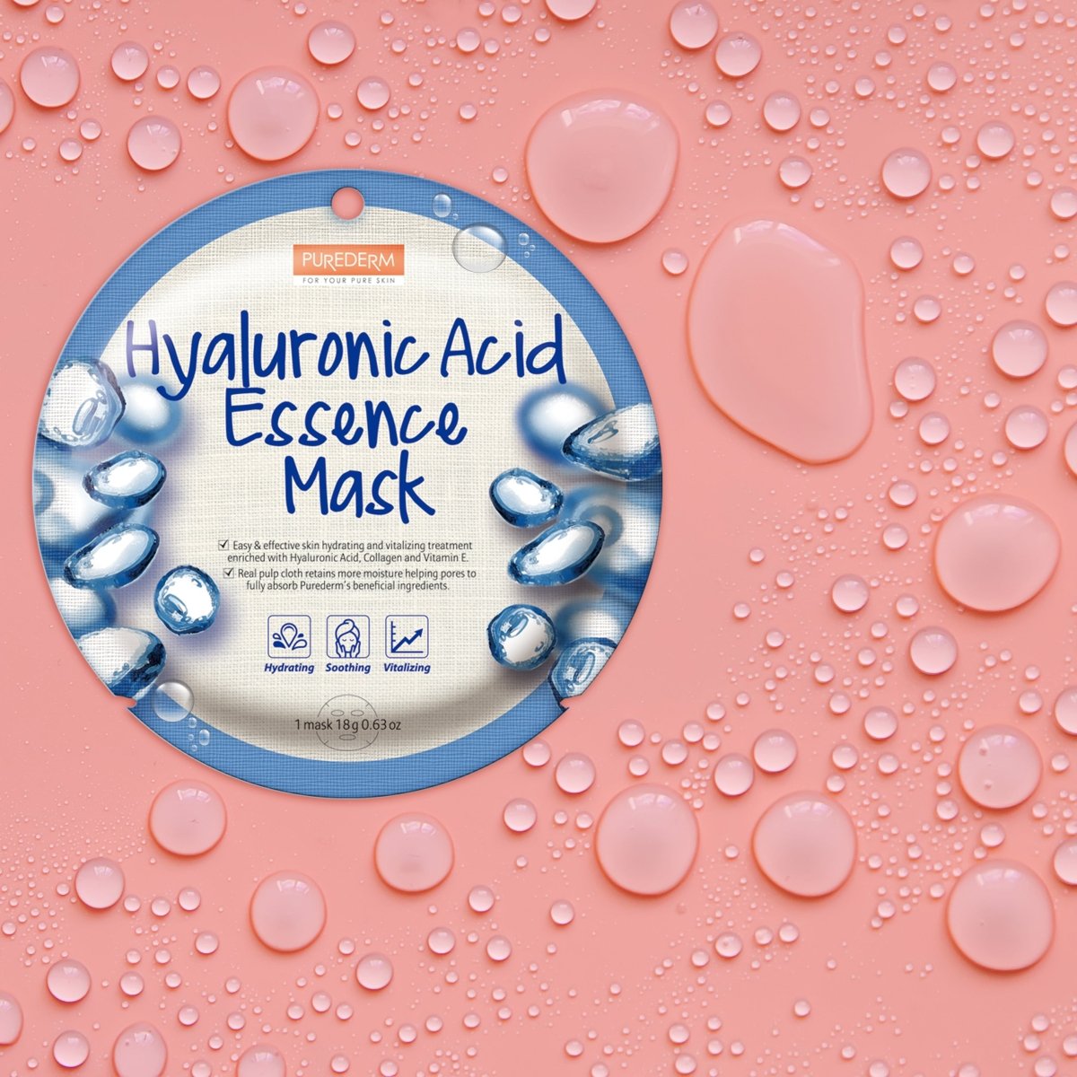 Корейска козметика хидратираща шийт маска за лице с колаген, хиалурон и витамин Е 18g - CAMCO Ltd.