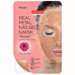 Корейска козметика озаряваща хидрогел маска за лице с истински цветове от роза, хиалуронова киселина и витамин С 30g - CAMCO Ltd.