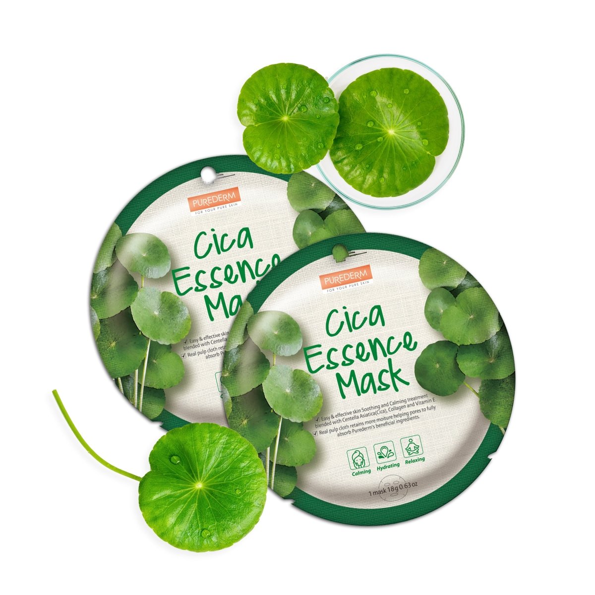 Корейска козметика успокояваща колагенова лист маска за лице с центела азиатика 18g - CAMCO Ltd.