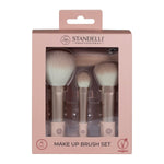 Козметичен комплект за път - четки за грим 3бр. + несесер - CAMCO Ltd.