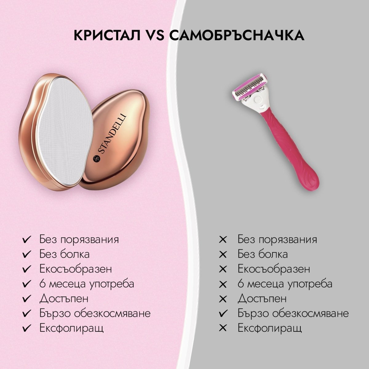 Kристал за депилация - инструмент за депилация, 1бр. - CAMCO Ltd.