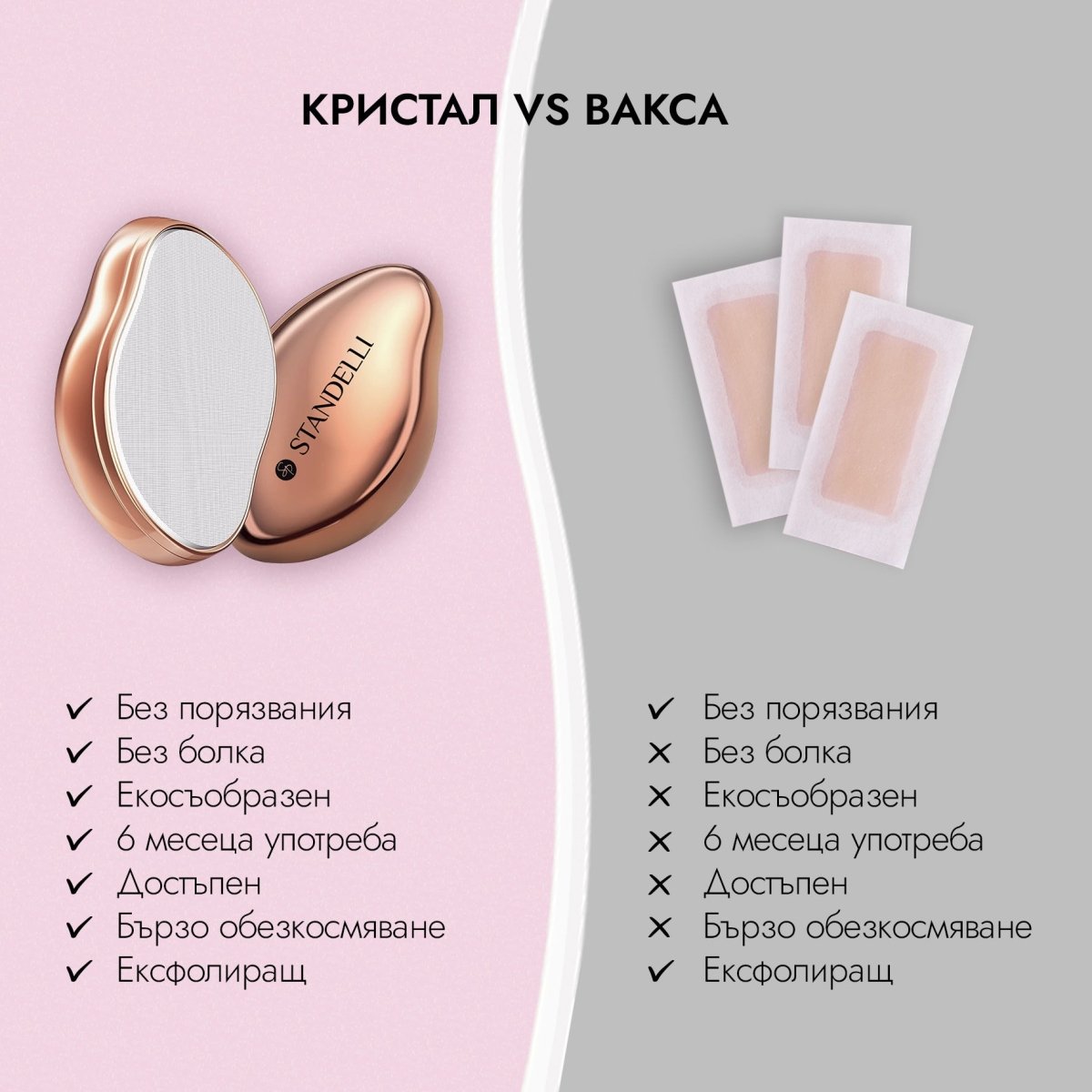 Kристал за депилация - инструмент за депилация, 1бр. - CAMCO Ltd.