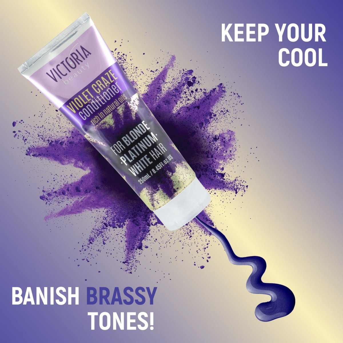 Лилав тониращ балсам за руса коса против оранжеви оттенъци 250ml - CAMCO Ltd.