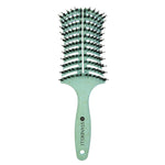 Плоска четка за изсушаване и разресване, микс от естествен и глигански косъм за всеки тип коса - CAMCO Ltd.