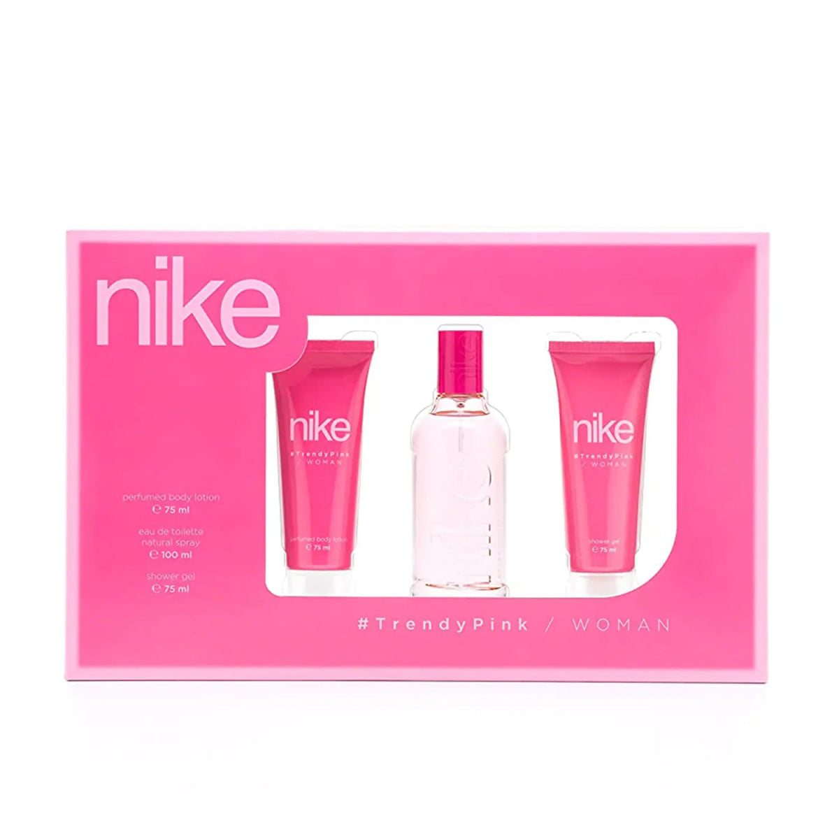 Подаръчен комплект за жени Trendy Pink, NEXT GEN (3 части – тоалетна вода 100ml, душ гел 75ml, лосион за тяло 75ml) - CAMCO Ltd.