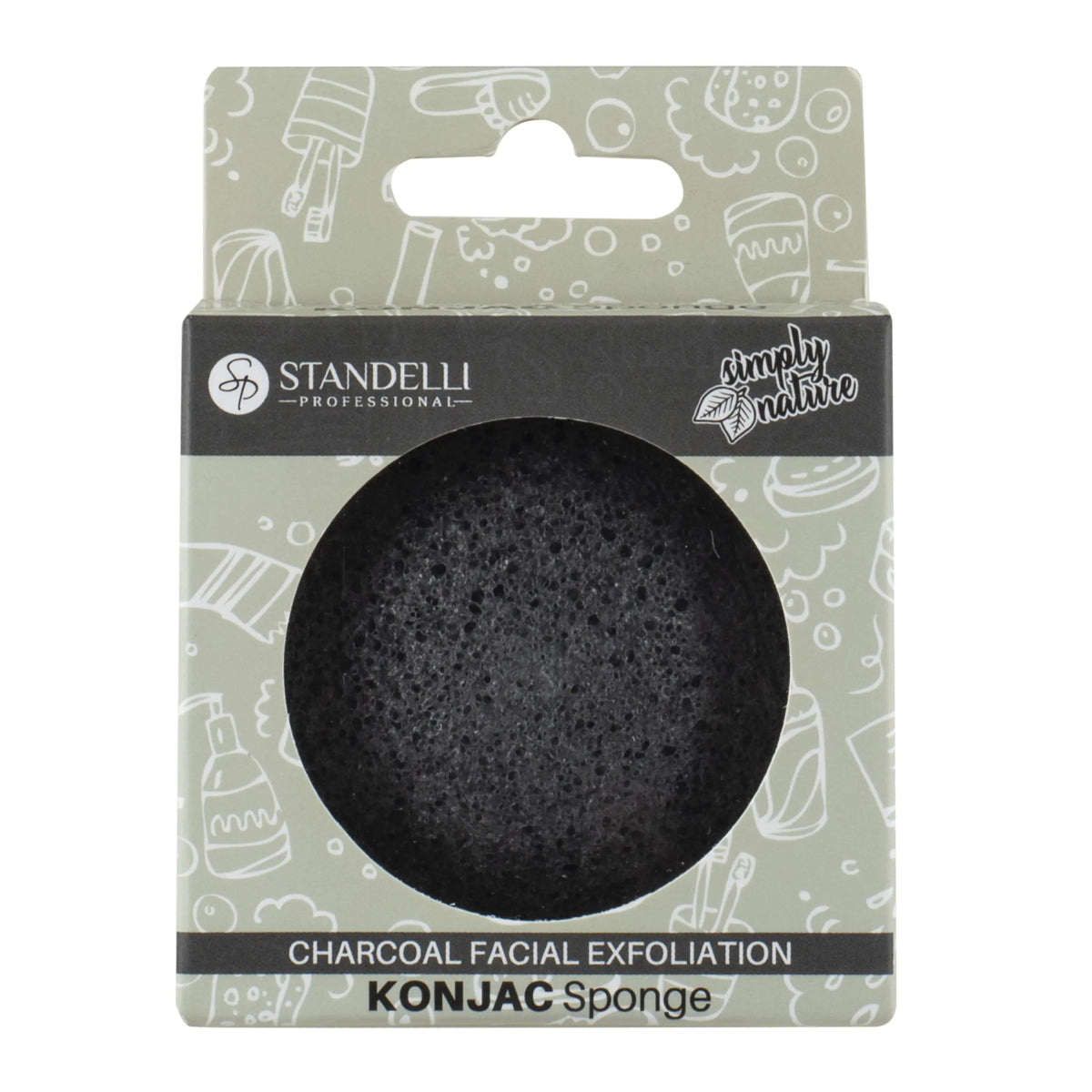 Simply Nature Гъба конджак с активен въглен за мазна кожа, 1бр. - CAMCO Ltd.
