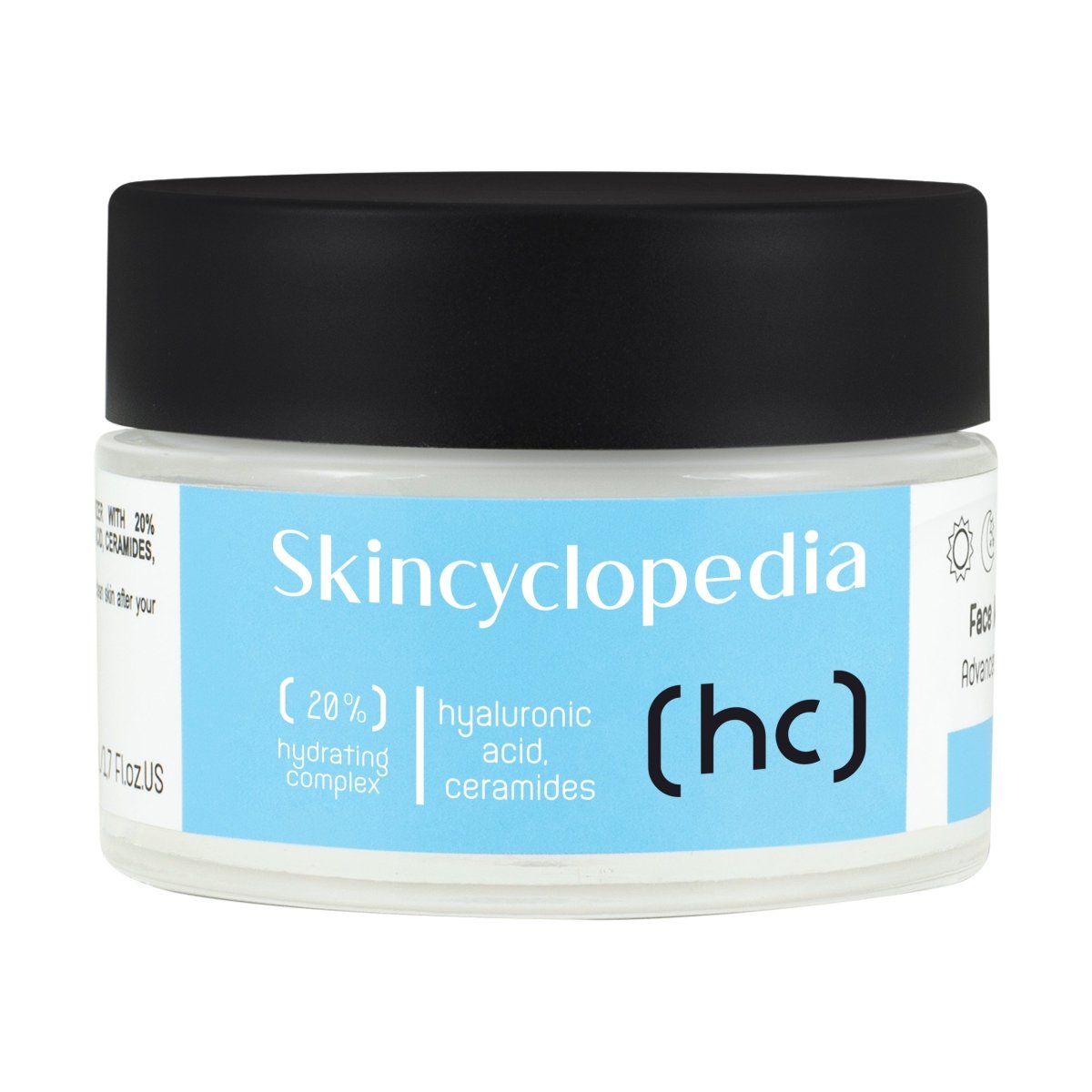 Skincyclopedia Дневен и нощен крем за лице 20% хидратиращ комплекс с хиалуронова киселина, серамиди, ниацинамид и глицерин 50ml - CAMCO Ltd.