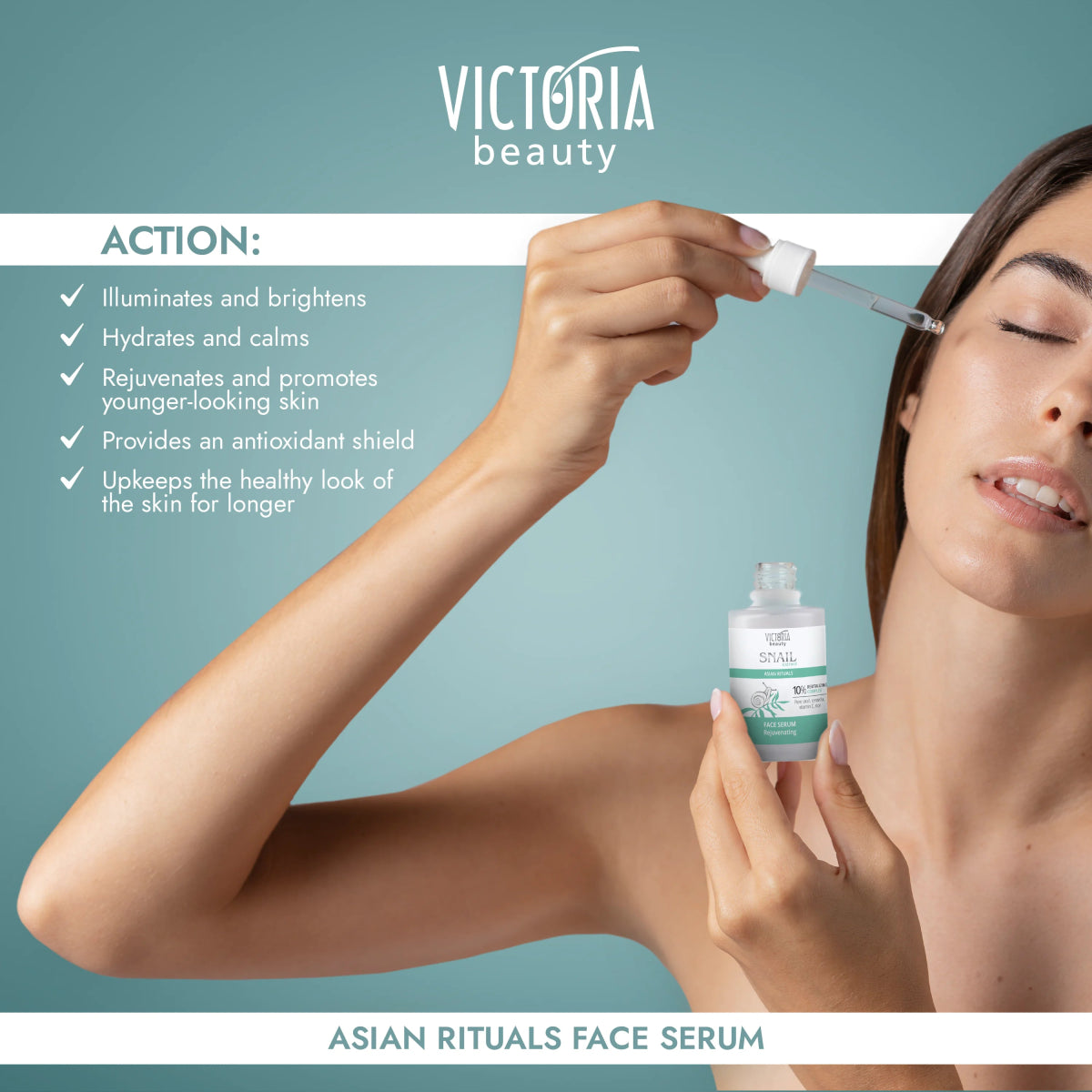 Snail Extract Asian Rituals Серум за лице с охлювен екстракт 30ml - CAMCO Ltd.