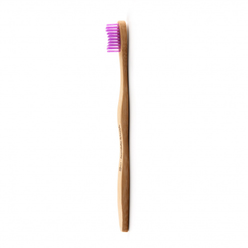 100% Бамбукова четка за зъби със средно-твърд косъм-лилав (meduim to hard) 1бр.