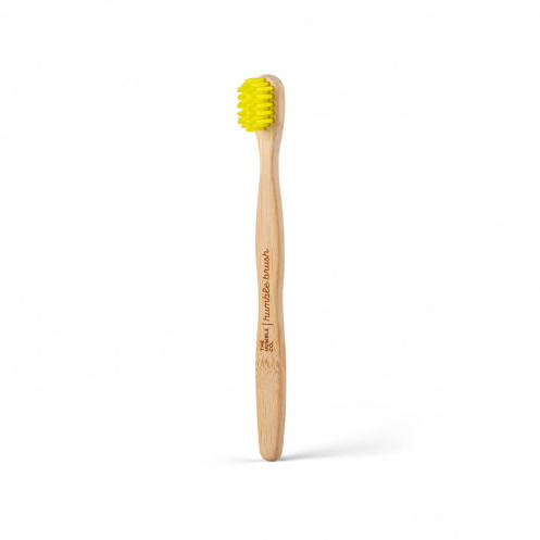Детска бамбукова четка за зъби с ултра мек косъм-жълт 100% бамбук 1бр.