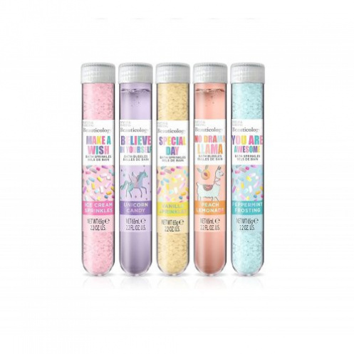 Подаръчен комплект Beauticology с 3 бр. x65g кристали за вана и 2 бр. x 65ml пяна за вана