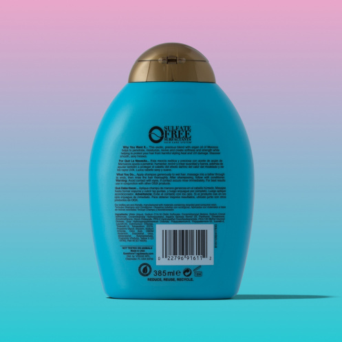 Възстановяващ и подхранващ шампоан за коса с арганово масло без сулфати 385ml