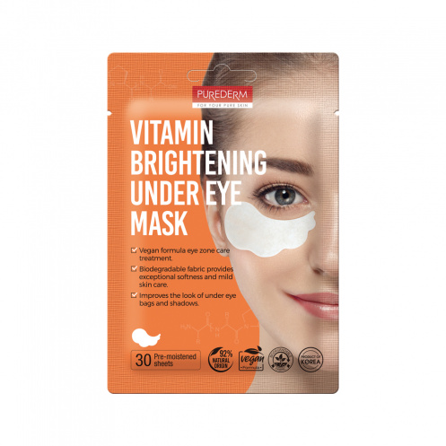Изсветляваща витаминозна маска за околоочния контур, 30 броя