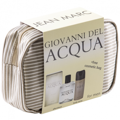 Комплект подарък за мъже GIOVANNI DEL ACQUA (афтършейв 100ml + дезодорант 150ml + несесер)