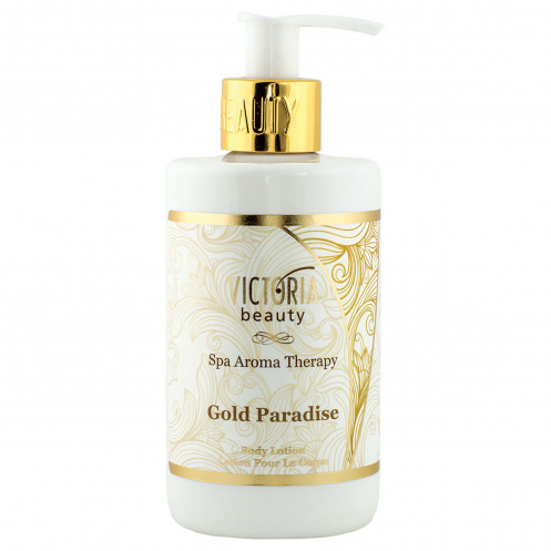 Подаръчен СПА комплект за мъже и за жени GOLD PARADISE (Лосион за тяло+душ гел+гъба за баня+подарък кошничка)